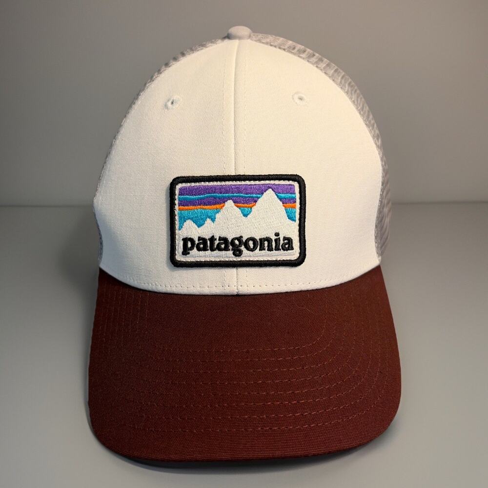 Patagonia Patched Logo Snapback Trucker Hat Multi One Size Adjustable Mesh Back